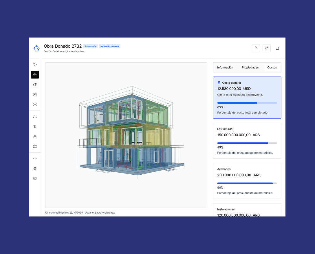 Pantallas de la aplicación